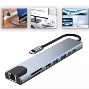 Adaptador Tipo C HDMI 8 En 1: ¡La Solución de Conectividad que Necesitas!