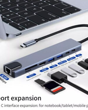 Adaptador Tipo C HDMI 8 En 1: ¡La Solución de Conectividad que Necesitas!