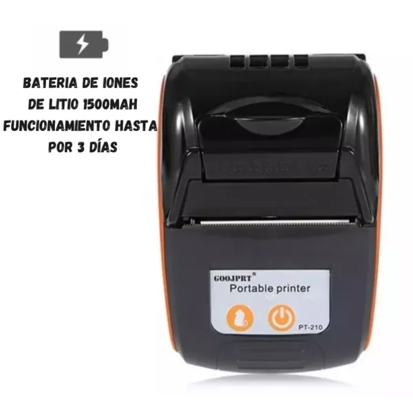 Mini Impresora Térmica Bluetooth GOOJPRT PT-210 58mm