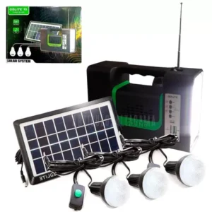 Kit de Iluminación con Panel Solar y Radio USB