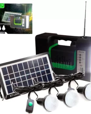 Kit de Iluminación con Panel Solar y Radio USB
