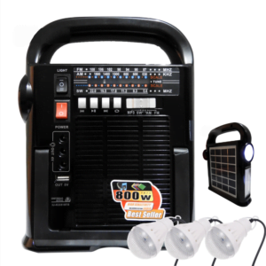 Kit Panel Solar Radio FM / Bluetooth / USB / SD / 3 Led