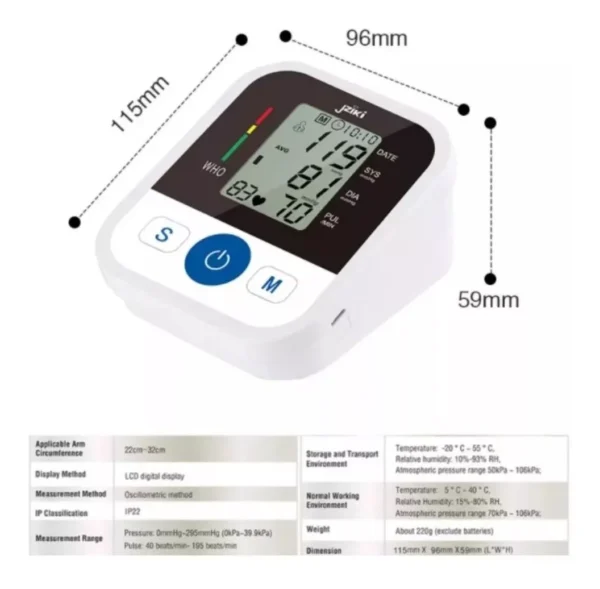 Tensiómetro Digital de Muñeca Jziki JZK-002R
