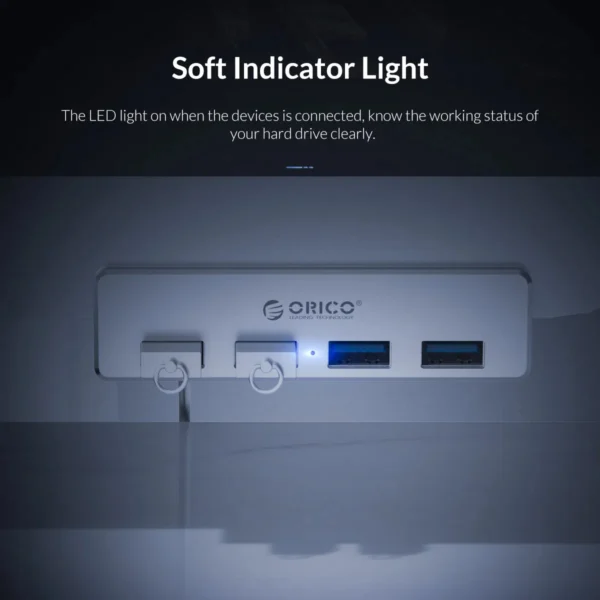 ORICO MH4PU 4 USB HUB 3.0 con Fuente de Alimentación