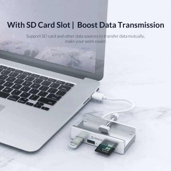 ORICO MH4PU 4 USB HUB 3.0 con Fuente de Alimentación